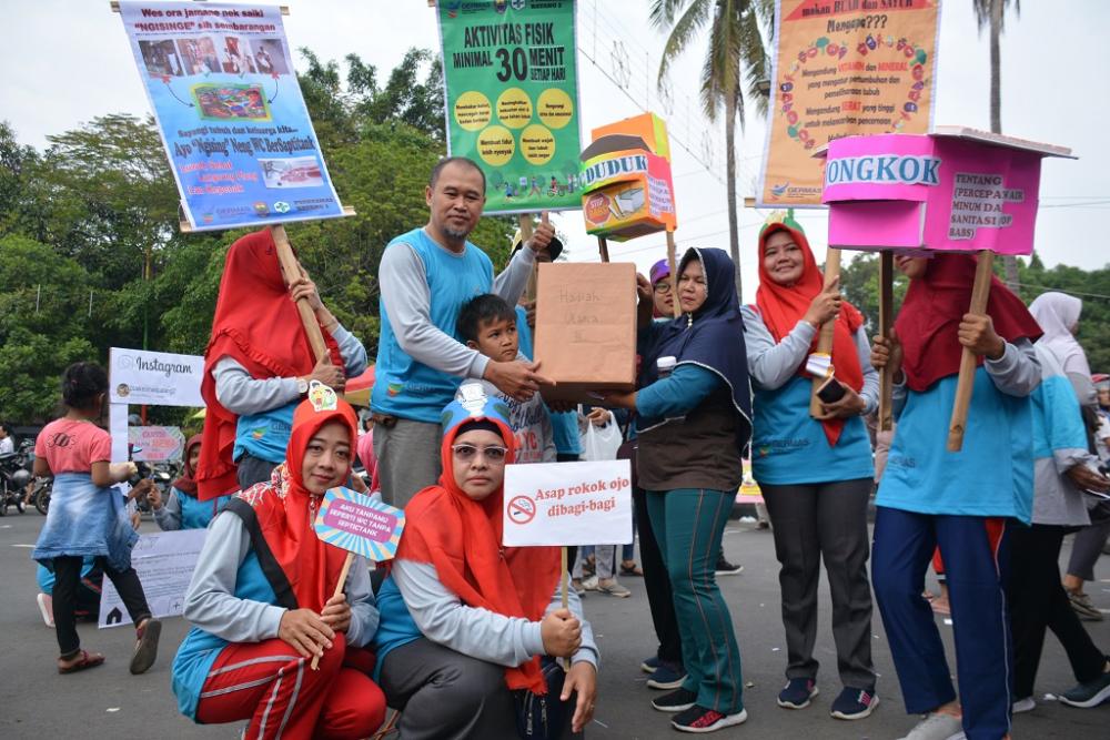 Melalui CFD, Puskesmas Batang II Ajak Warga Untuk Germas