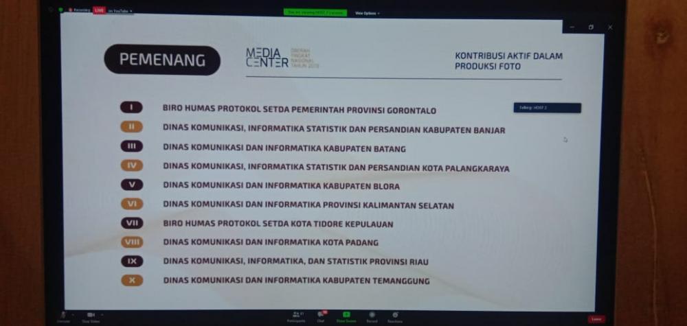 Media Center Batang Berturut-Turut Raih Penghargaan Dari Kemenkominfo RI