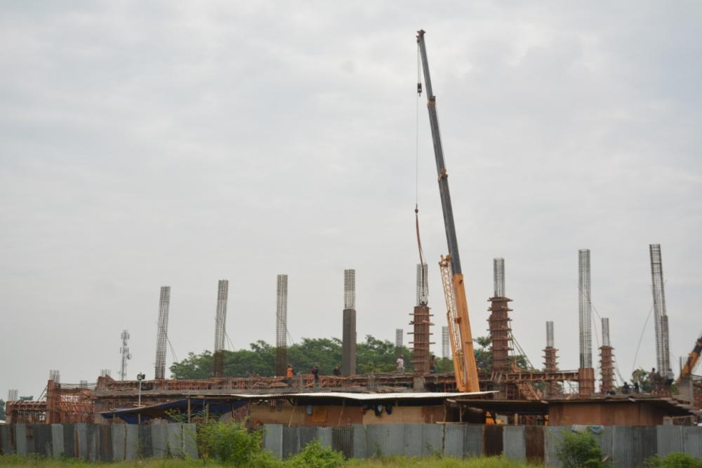 Pembangunan GOR Indoor Batang Mengalami Keterlambatan Material