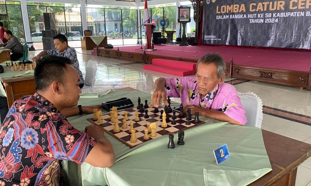 Disparpora Populerkan Kembali Lomba Catur Cepat dalam Rangka HUT Ke-58 Kabupaten Batang