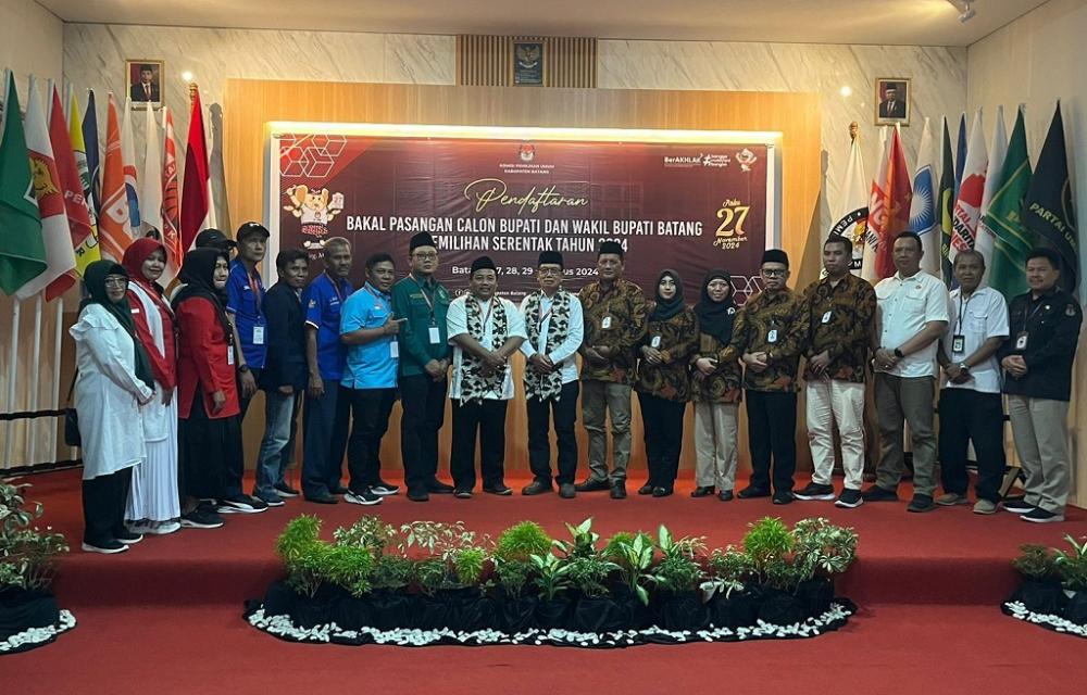 Hari Kedua, KPU Batang Terima Pendaftaran Satu Paslon Bupati dan Wakil Bupati