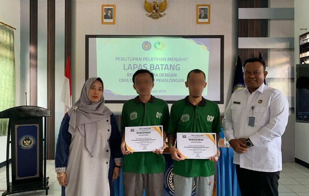 Pelatihan Jahit Usai, WBP Lapas Batang Siap Berwirausaha