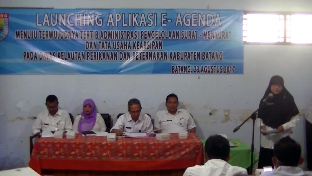 Launching Aplikasi E- Agenda pada Dislutkanak