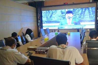 Diskominfo Batang Ikuti Upacara Harkitnas Ke 112 Tahun Secara Virtual