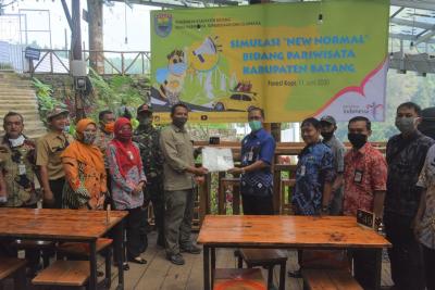 Disparpora Batang Simulasikan New Normal Destinasi Wisata Untuk Restoran Dan Cafe