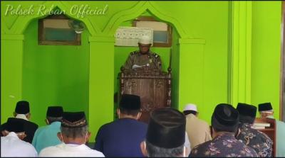 Polsek Reban Ajak Jamaah Taati Protokol Kesehatan