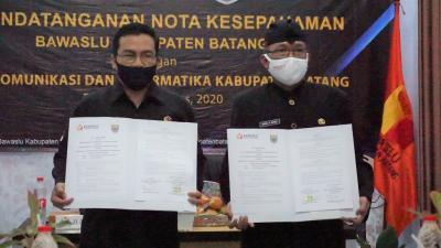 Diskominfo Batang Melakukan MoU Dengan Bawaslu