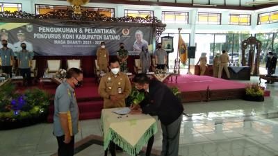 Bupati Batang Minta, KONI Kedepan Untuk Memajukan Prestasi Semua Cabang Olahraga