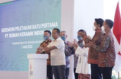 Menteri Investasi Resmikan PT. RKI Dengan Investasi Rp1,5 Triliun di KIT Batang