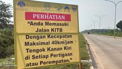 Minimalkan Lakalantas, Sejumlah Rambu Terpasang di KIT Batang