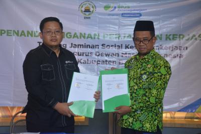 BPJS Ketenagakerjaan Tandatangani Kerjasama dengan DMI Kabupaten Batang