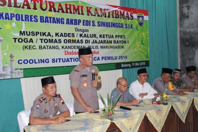 Kapolres Batang Minta Warga Tetap Jaga Kamtibmas 