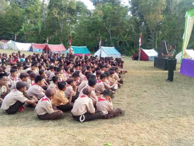 Koramil 04/Bawang Bersinergi Bersama Polsek Berikan Wasbang dan Bahaya Narkoba