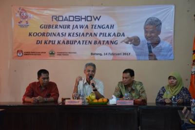 Gubernur Ganjar Pranowo Pantau Persiapan Pilkada di Batang